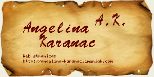 Angelina Karanac vizit kartica